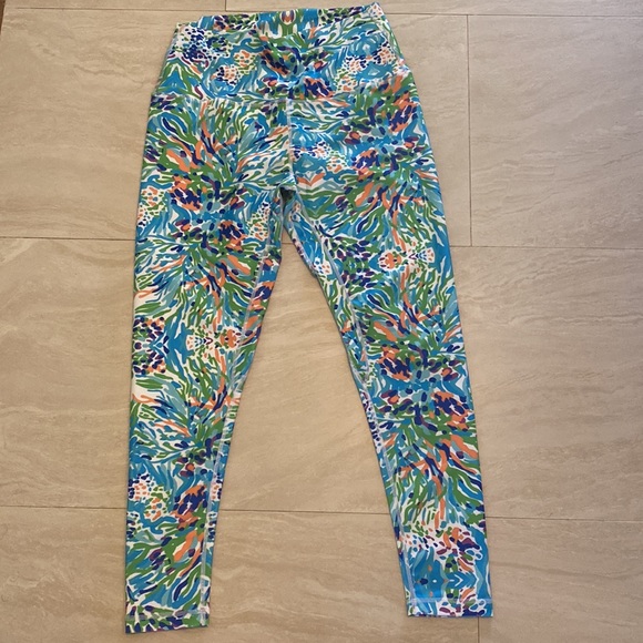 Beautiful summer leggings. Abstract/watercolor/colorful design. - Picture 5 of 8